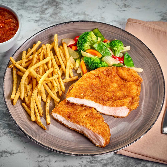 Milanesa de pollo empanizada