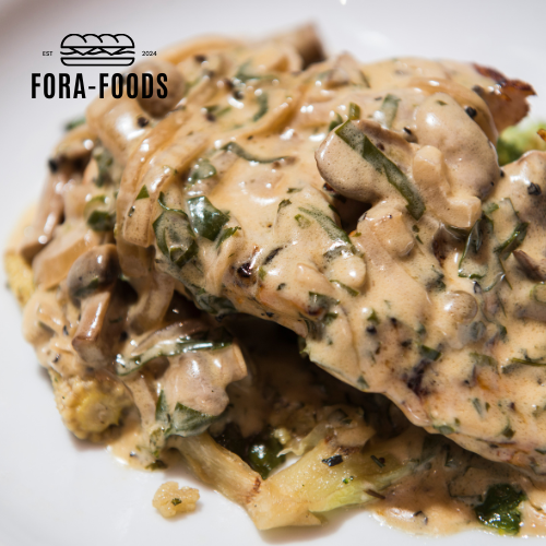 Pollo en champiñones