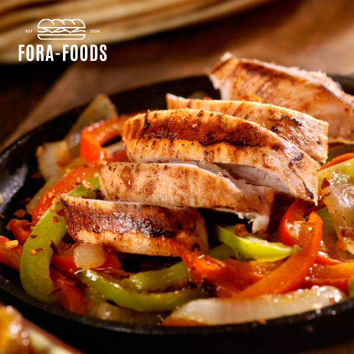 Fajitas de pollo asadas